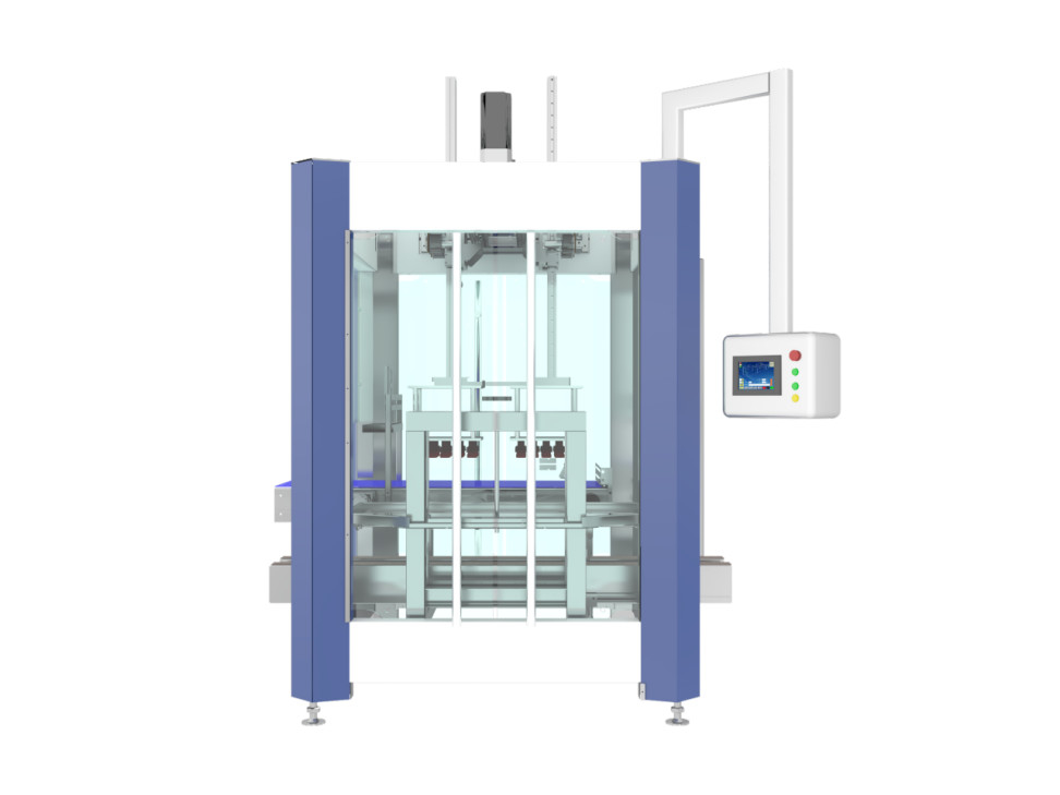 4-8 केस/मिन KZ-2D स्वचालित डबल रो पैकिंग मशीन 380V 50Hz/4KW