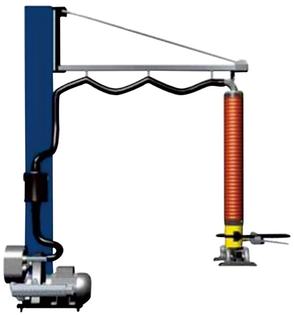 EMLH1202550 वैक्यूम लिफ्टिंग सिस्टम 2800mm*270° सेक्टर वर्क एरिया एल्यूमीनियम मिश्र धातु रेल के साथ