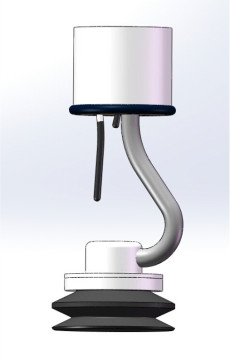 EMLH1202550 वैक्यूम लिफ्टिंग सिस्टम 2800mm*270° सेक्टर वर्क एरिया एल्यूमीनियम मिश्र धातु रेल के साथ